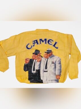 Joe Camel Cigarettes Tyvek Jacket  Full Zip Windbreaker